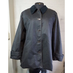 New! J.Crew Women’s Coated Barn Coat Jacket Size 3X Washed Grey Black $278MSRP